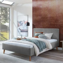 Doppelbett Jazz | 140 x 200 cm | Grau
