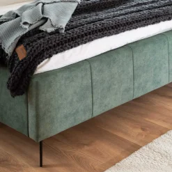 Doppelbett Lizzie 180x200cm mit Stauraum - grün