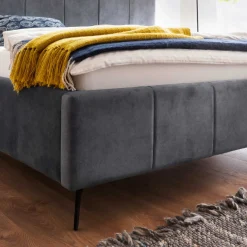 Doppelbett Lizzie 160x200cm mit Stauraum - anthrazit