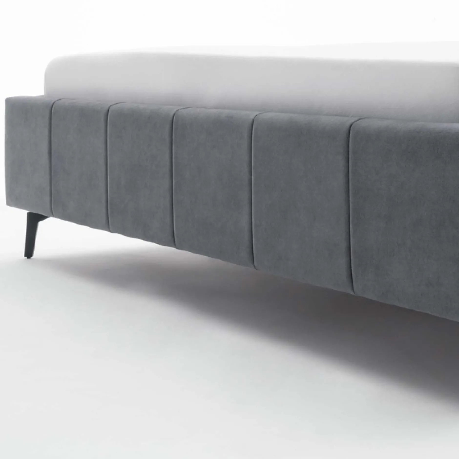 Doppelbett Lizzie 180x200cm mit Stauraum - anthrazit