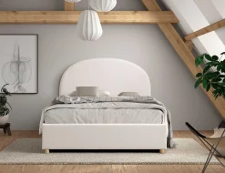 Doppelbett Maeva mit Nachttischen - 140x200cm - mit Stauraum - weiß
