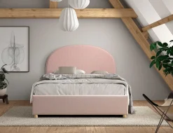 Doppelbett Maeva mit Nachttischen - 140x200cm - mit Lagerung - rosa