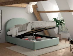 Doppelbett Maeva - 140x200cm - mit Stauraum - grün