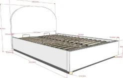 Doppelbett Maeva - 140x200cm - mit Stauraum - weiß