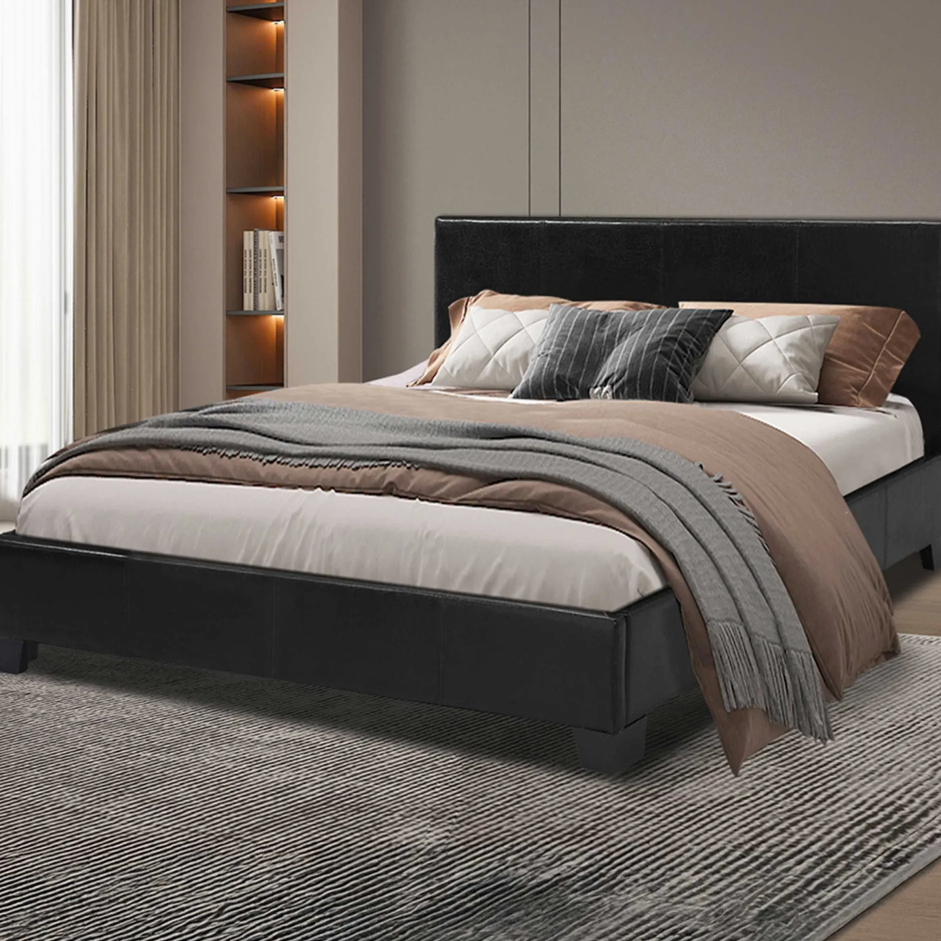 Doppelbett Miro 140x200 - schwarz