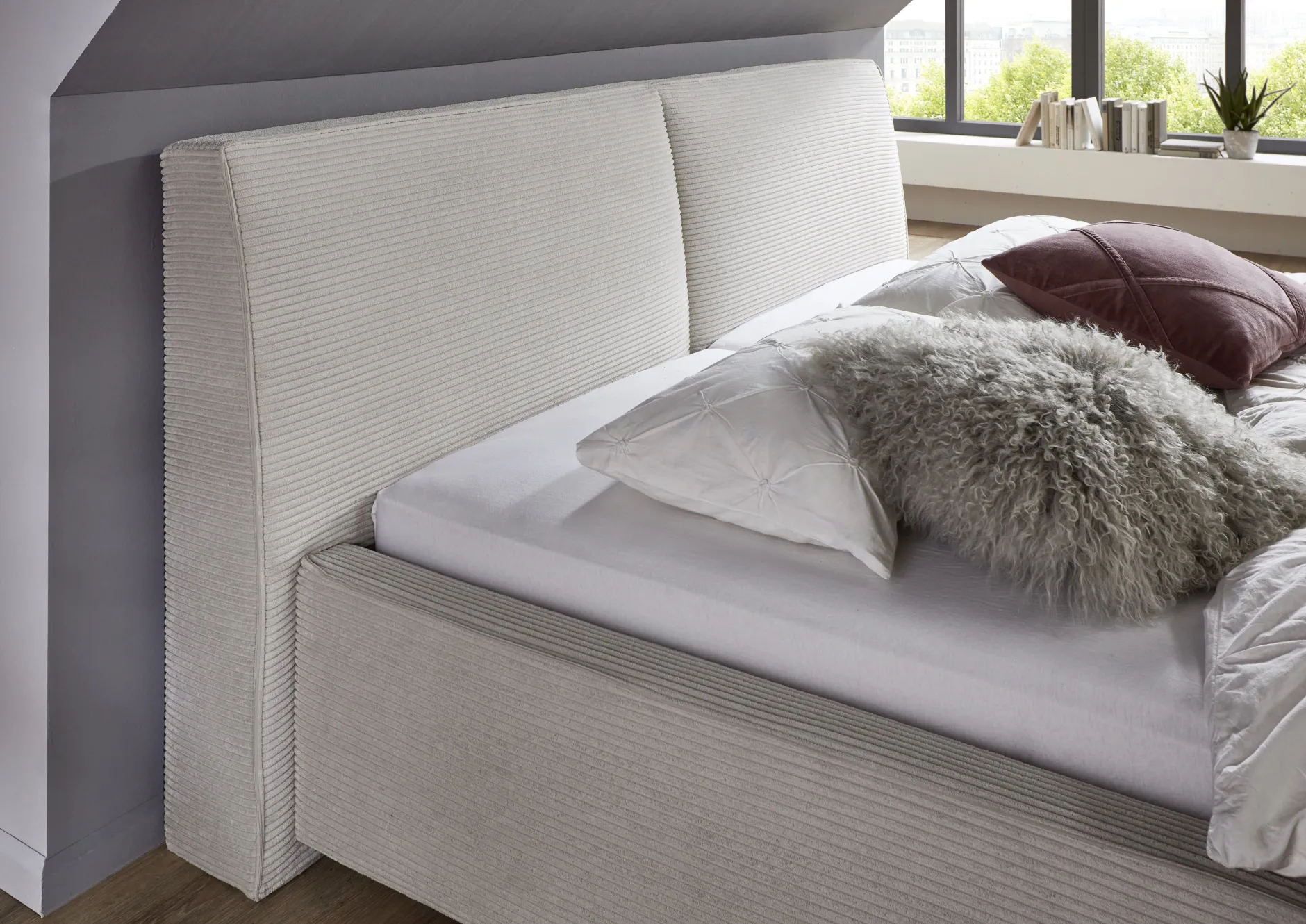 Doppelbett Mitoma | 160 x 200 cm | Design Beige