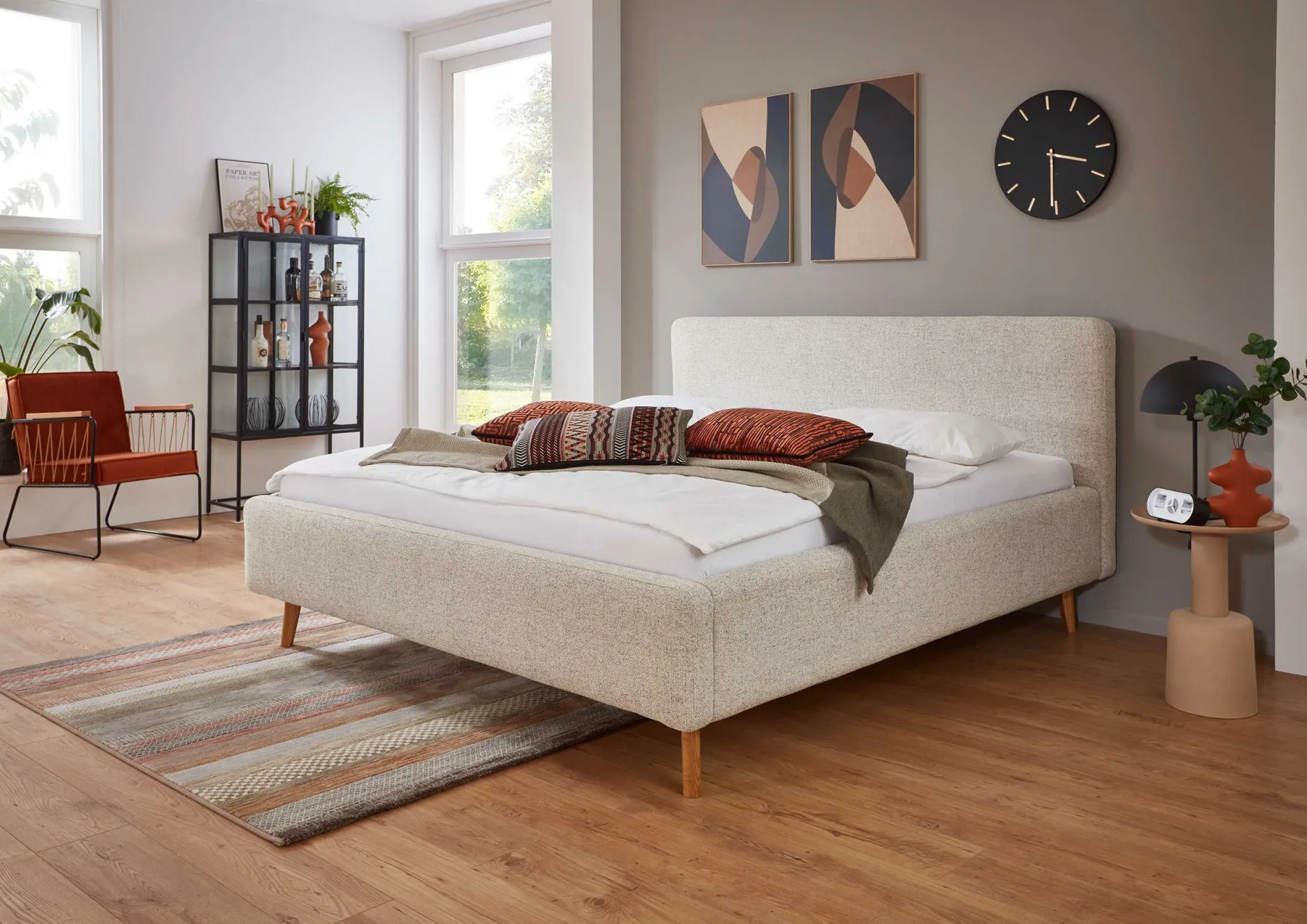 Doppelbett Nielsen | 140 x 200 cm | Beige