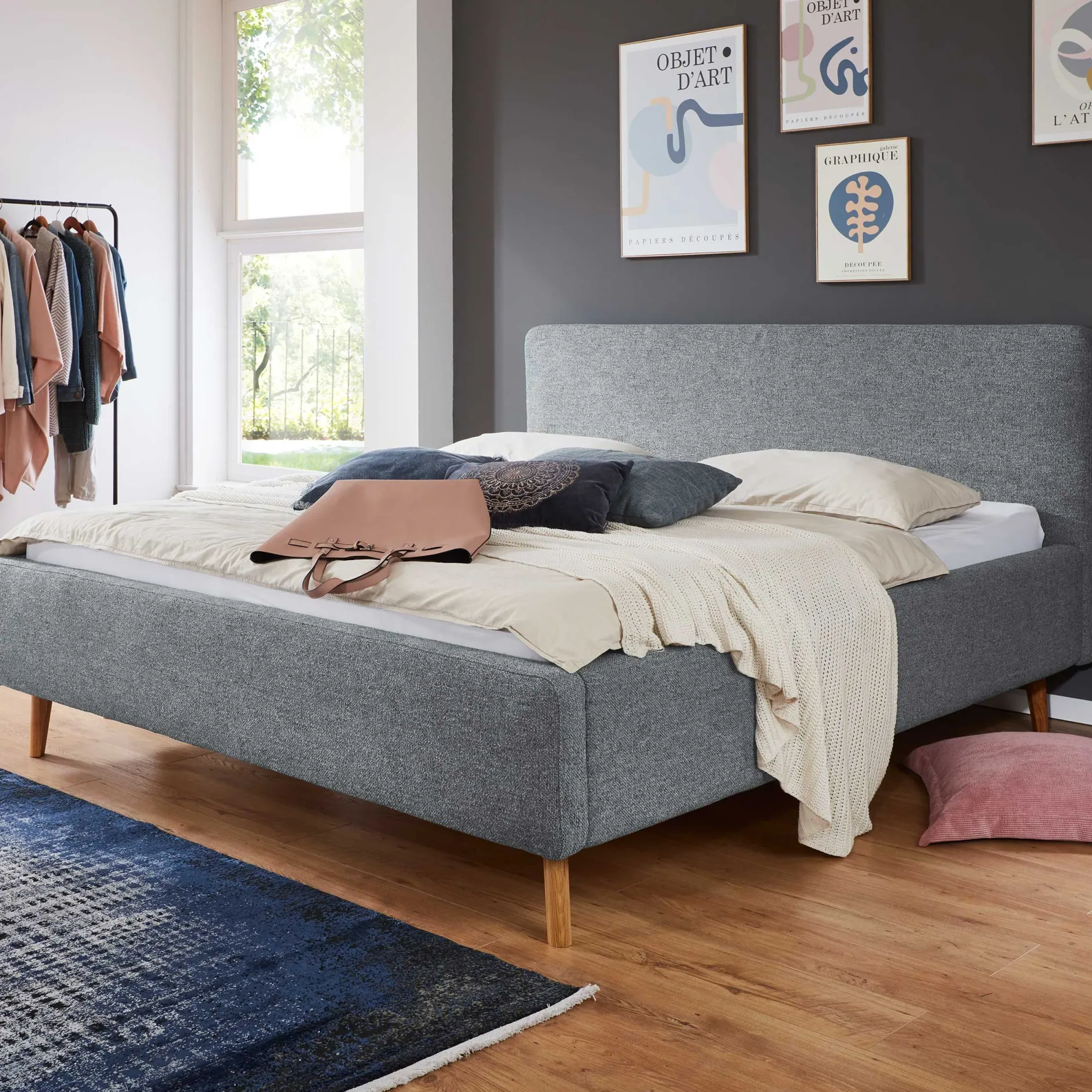 Doppelbett Nielsen | 140 x 200 cm | Türkis