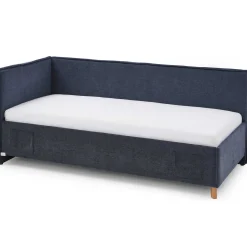 Doppelbett Ollie | Mit Rückenlehne | 140 x 200 cm | Dunkelblaues Design