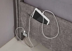 Doppelbett Ollie | 140 x 200 cm | Design Grau