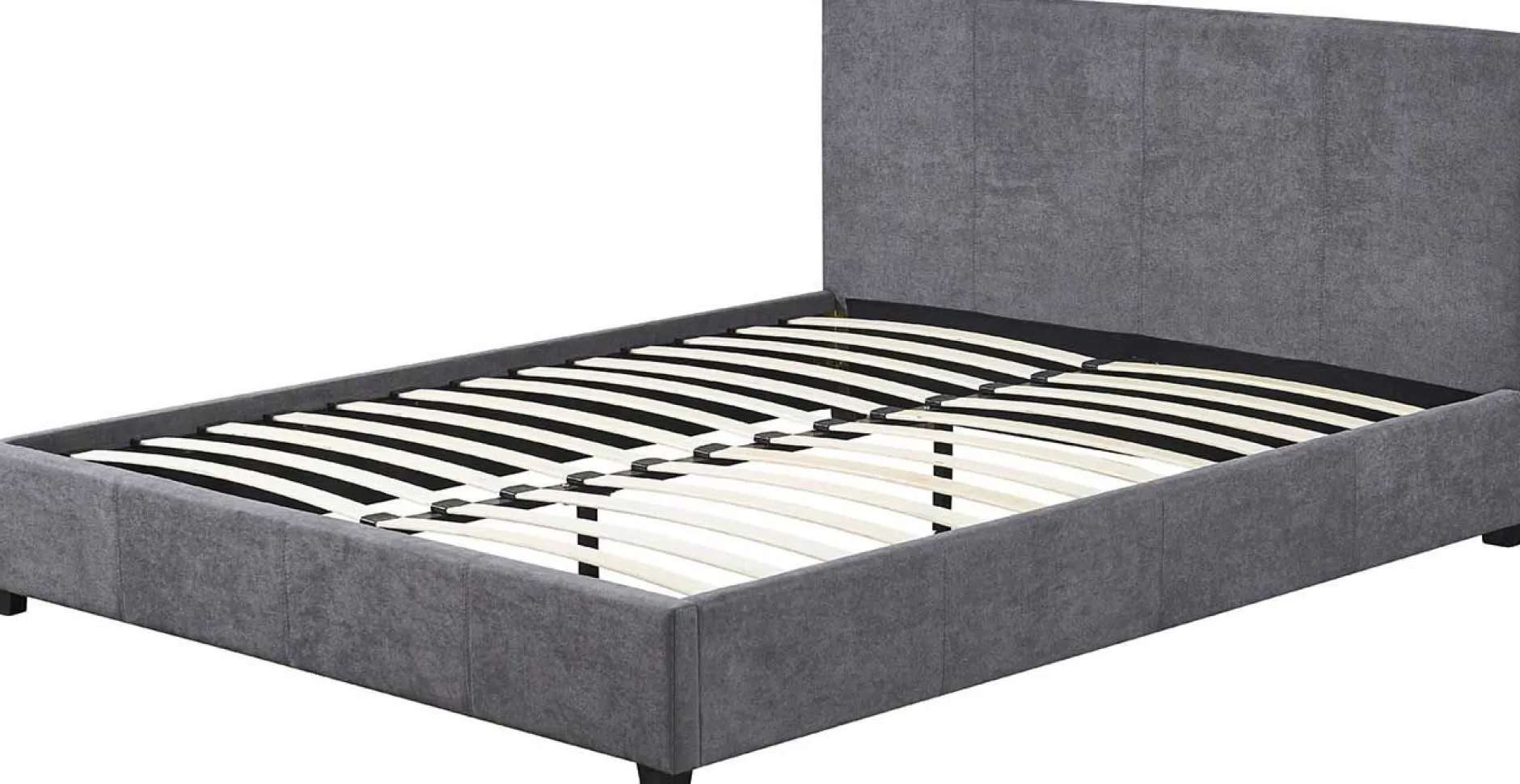 Doppelbett Romano - 140x200cm - mit Lattenrost - grau