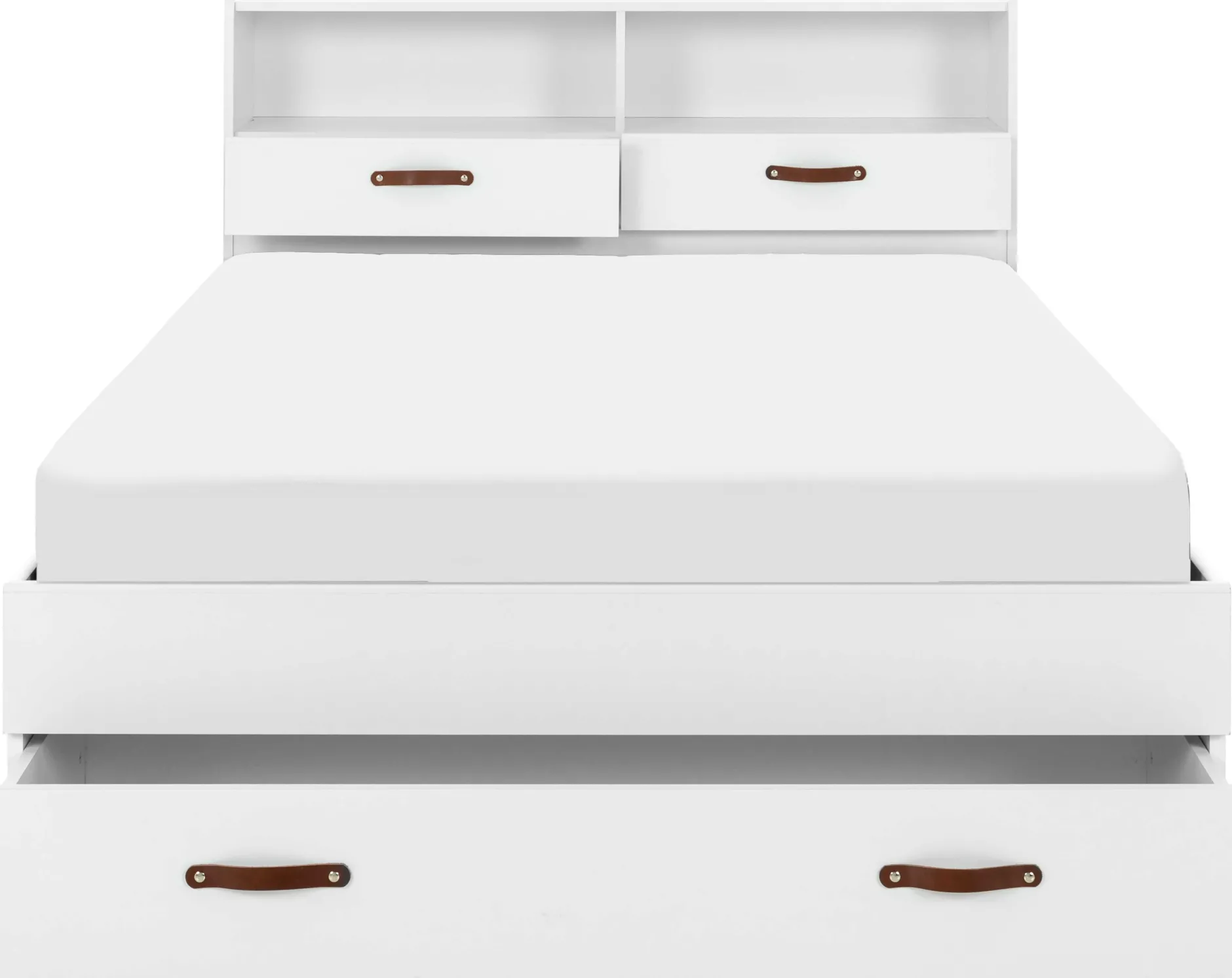 Doppelbett Sabri 140x190cm, 3 Schubladen - weiß