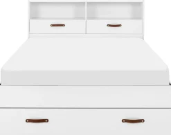 Doppelbett Sabri 140x190cm, 3 Schubladen - weiß