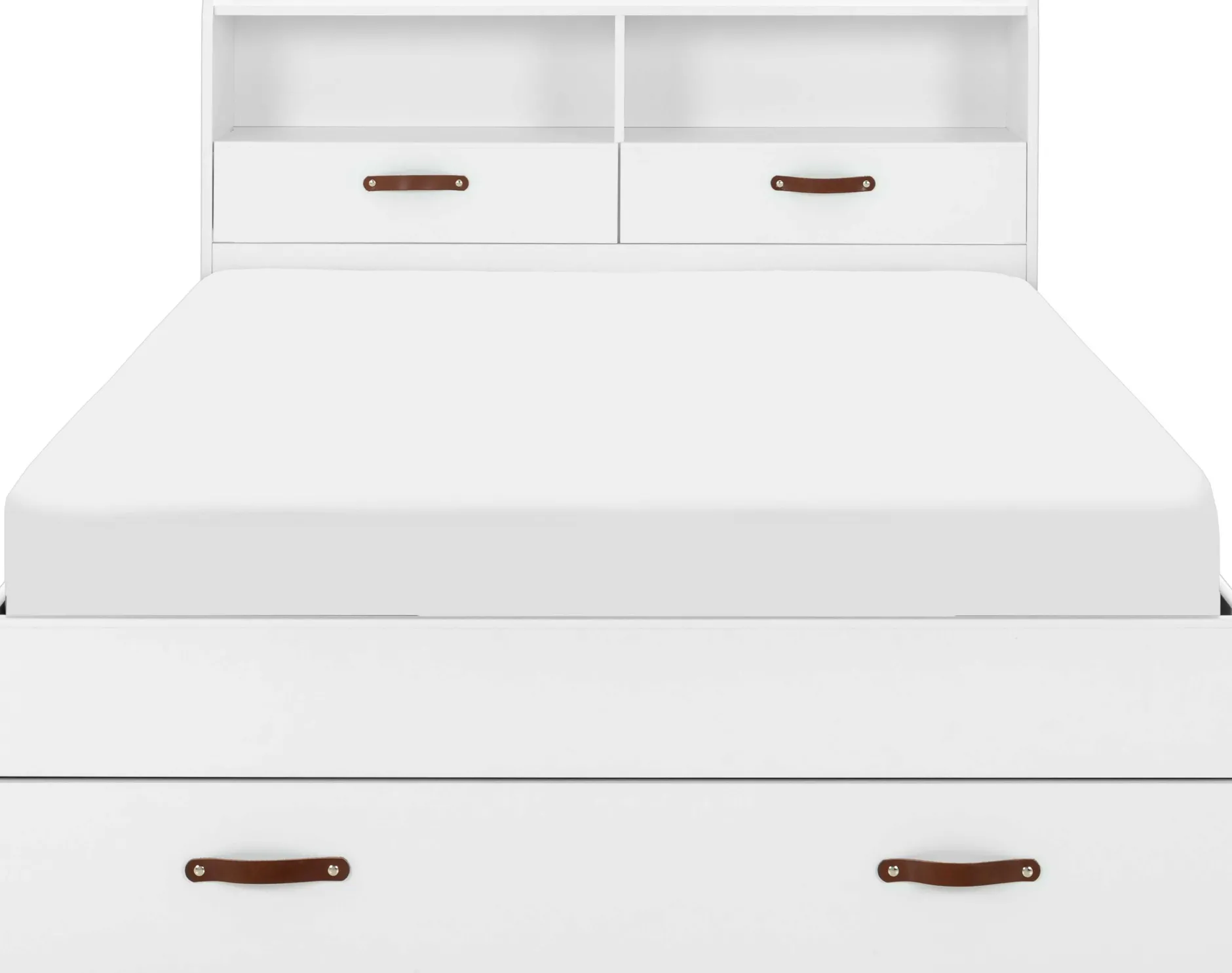 Doppelbett Sabri 140x190cm, 3 Schubladen - weiß