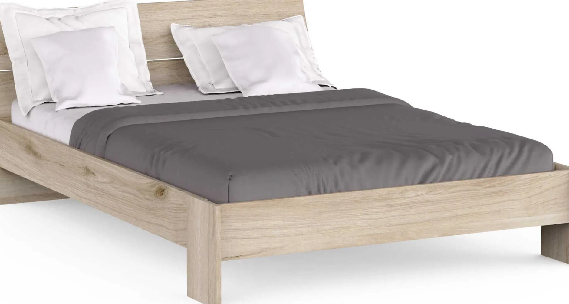 Doppelbett Spectre - 140x190/200cm - Eiche Dekor