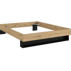 Doppelbett Stamp | 206 x 163,8 x 37,7 cm | Artisan Oak Brown