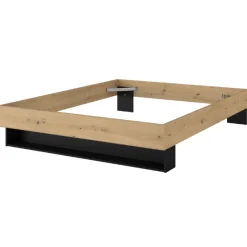 Doppelbett Stamp | 206 x 163,8 x 37,7 cm | Artisan Oak Brown