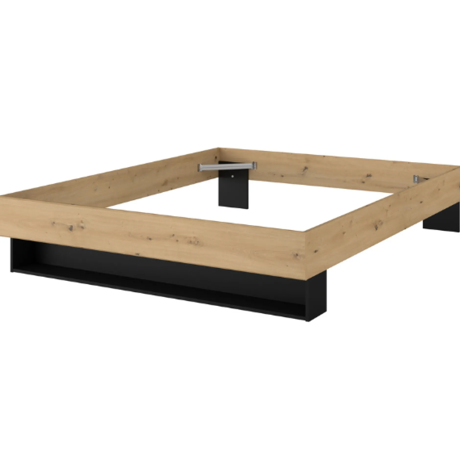 Doppelbett Stamp | 206 x 163,8 x 37,7 cm | Artisan Oak Brown