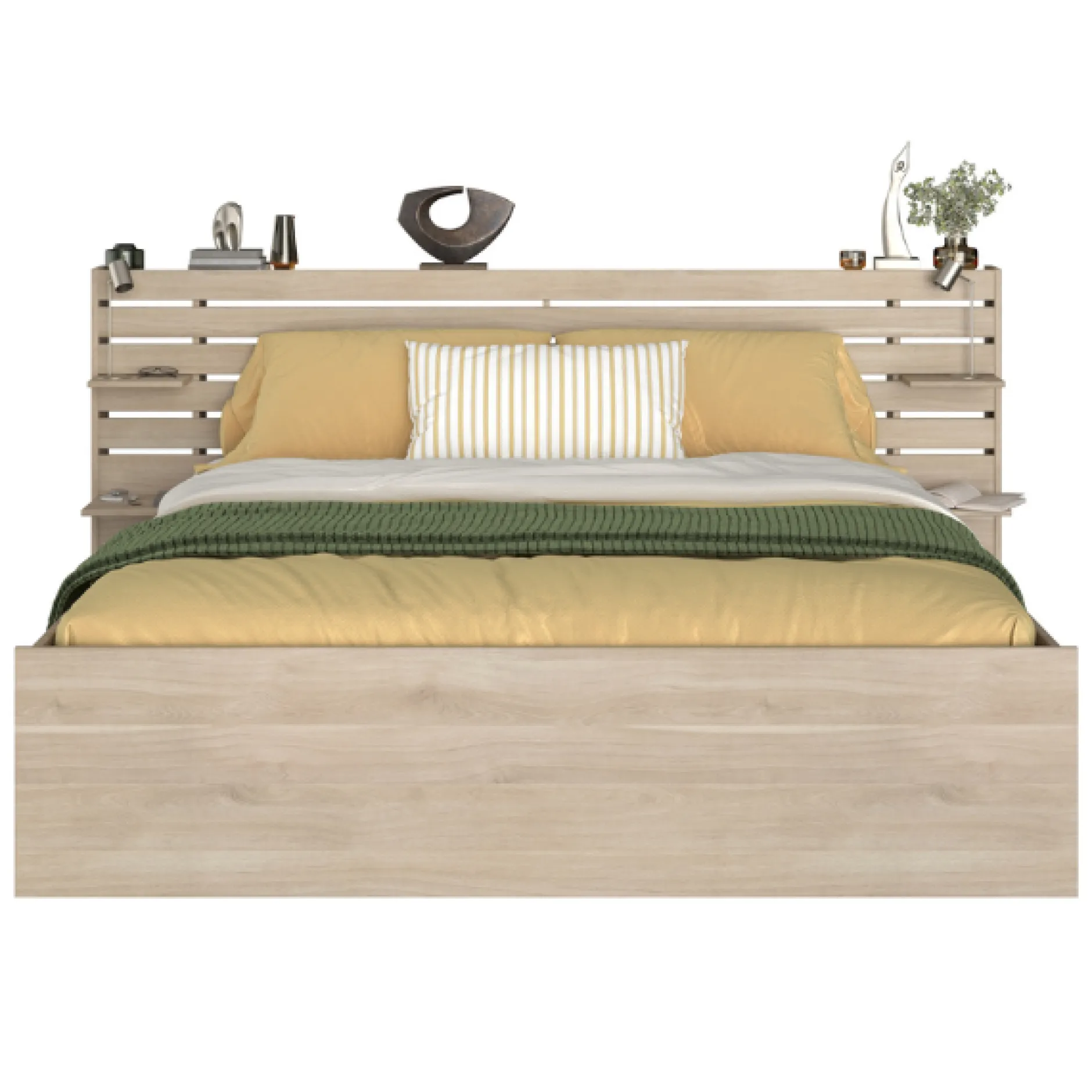 Doppelbett Tokio 180x200cm - Eiche Dekor / weiß