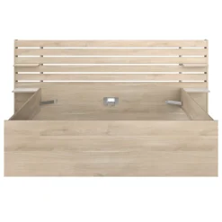 Doppelbett Tokio 160x200cm-Eiche Dekor/Weiß