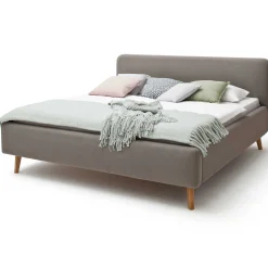 Doppelbett Tony 160x200cm mit Stauraum - taupe