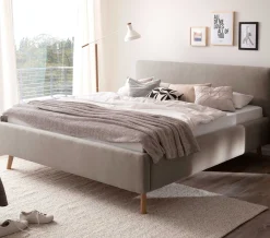 Doppelbett Tony 160x200cm mit Stauraum - taupe
