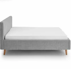 Doppelbett Younes 160x200cm mit Stauraum - grau