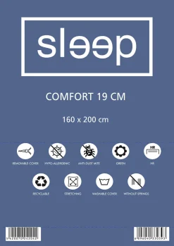 Doppelmatratze Comfort Plus 160x200x19cm - Kaltschaum