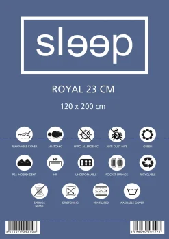 Doppelmatratze Royal 120x200x23cm - Taschenfederkern
