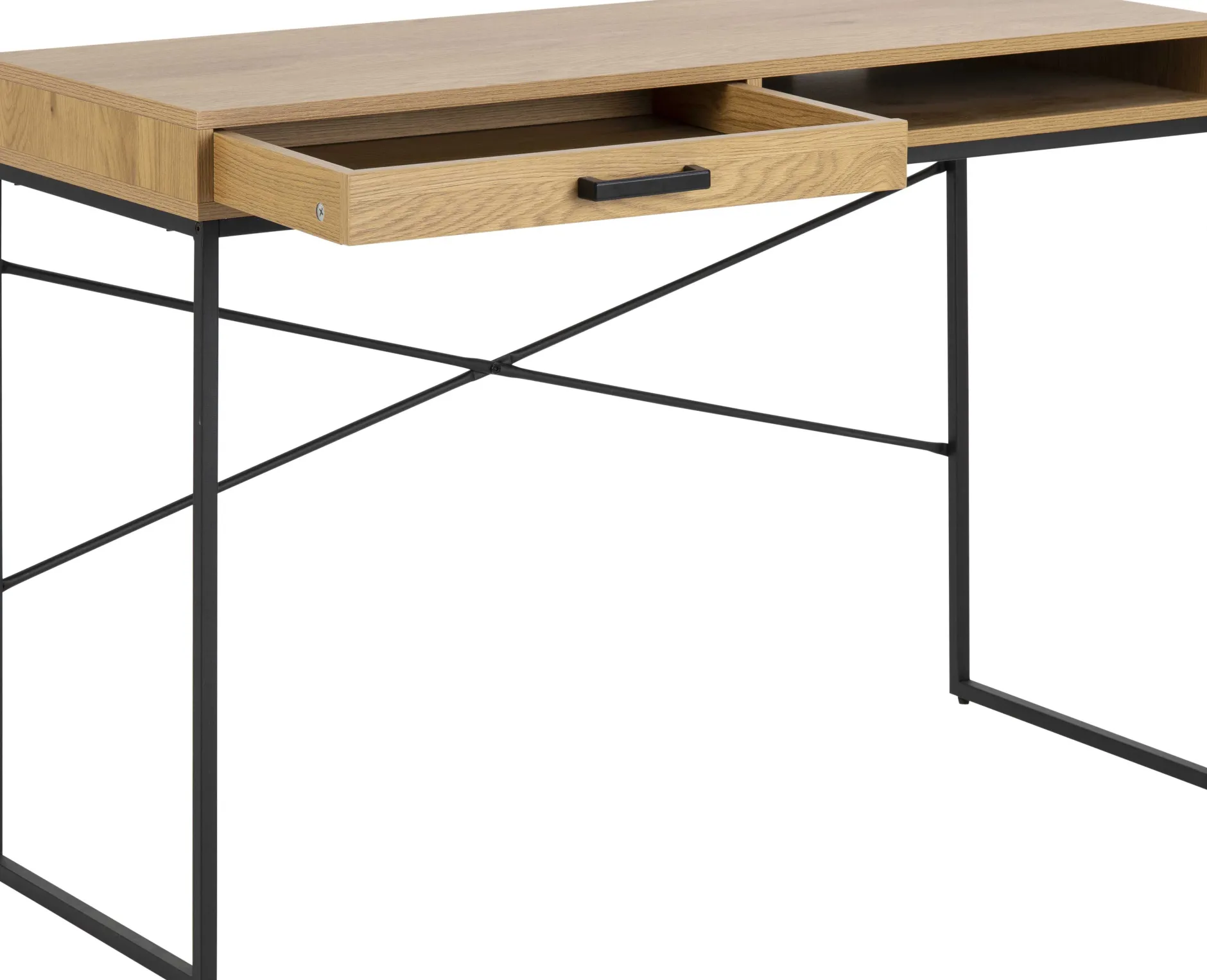 Dover Schreibtisch 110cm - mit Ablageschublade - Wildeiche