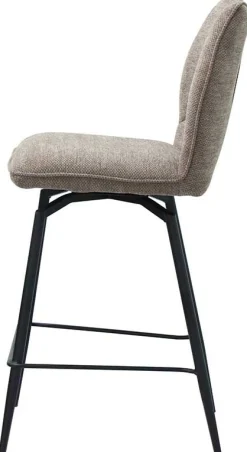 Drehbarer Barhocker Lara | 48 x 56 x 103 cm | Sandfarbenes Design