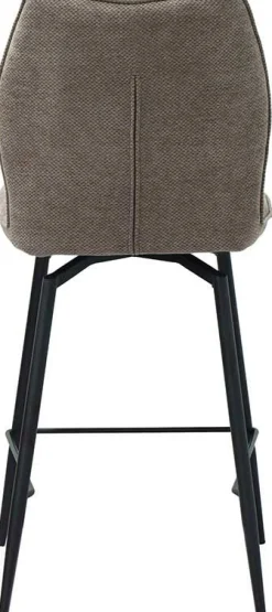 Drehbarer Barhocker Lara | 48 x 56 x 103 cm | Sandfarbenes Design