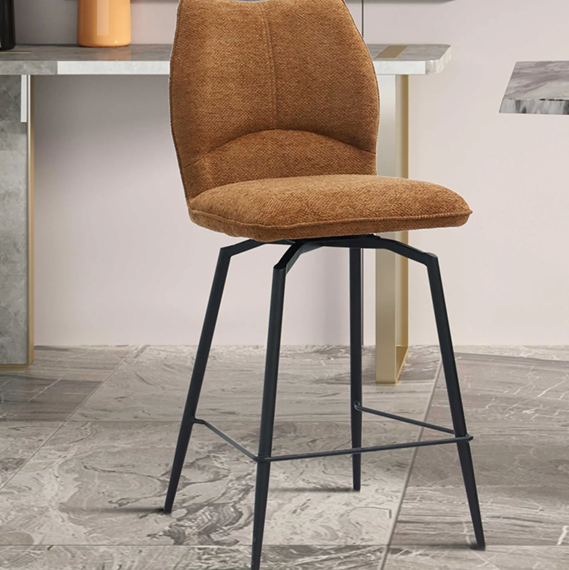 Drehbarer Barhocker Lara | 48 x 56 x 103 cm | Rust-design
