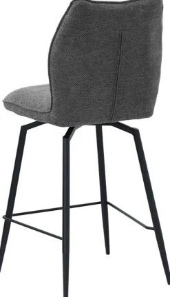 Drehbarer Barhocker Lara | 48 x 56 x 103 cm | Design Grau