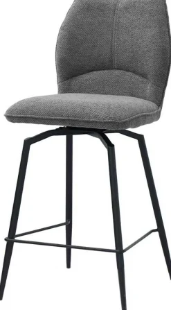 Drehbarer Barhocker Lara | 48 x 56 x 103 cm | Design Grau