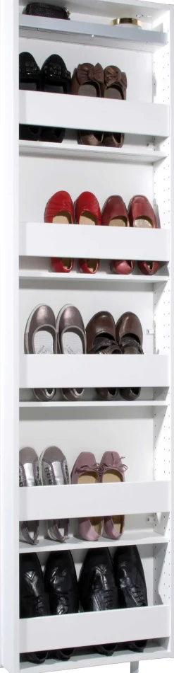 Drehbarer Schuh- und Lagerschrank Larsen - weiß