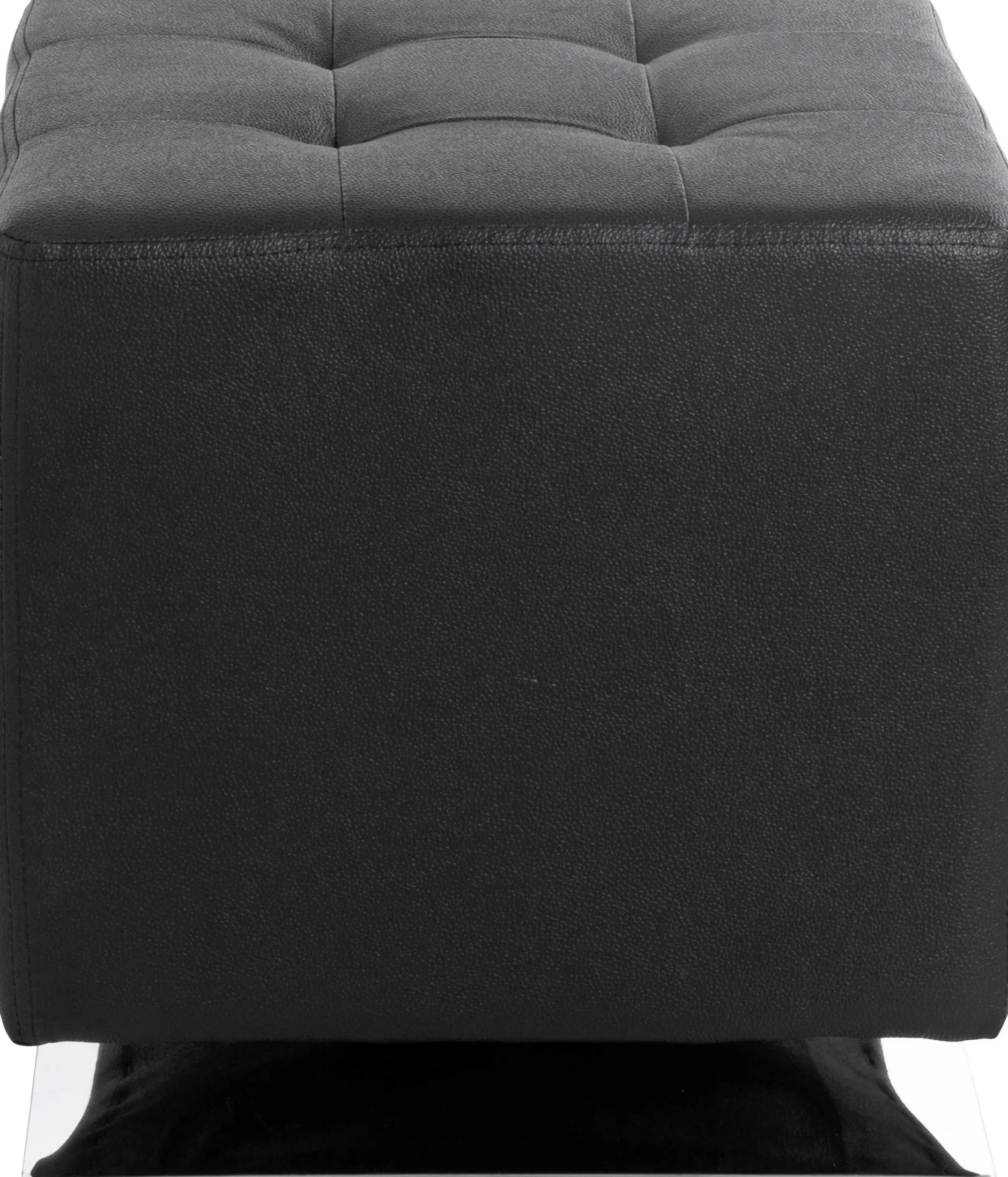 Drehhocker mit Chromfuß | Schwarz | 90 kg Belastbarkeit