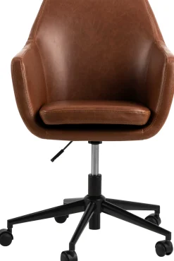 Drehsessel Novan Kunstleder - braun