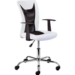 Drehstuhl Donny ergonomische Rückenlehne - weiß