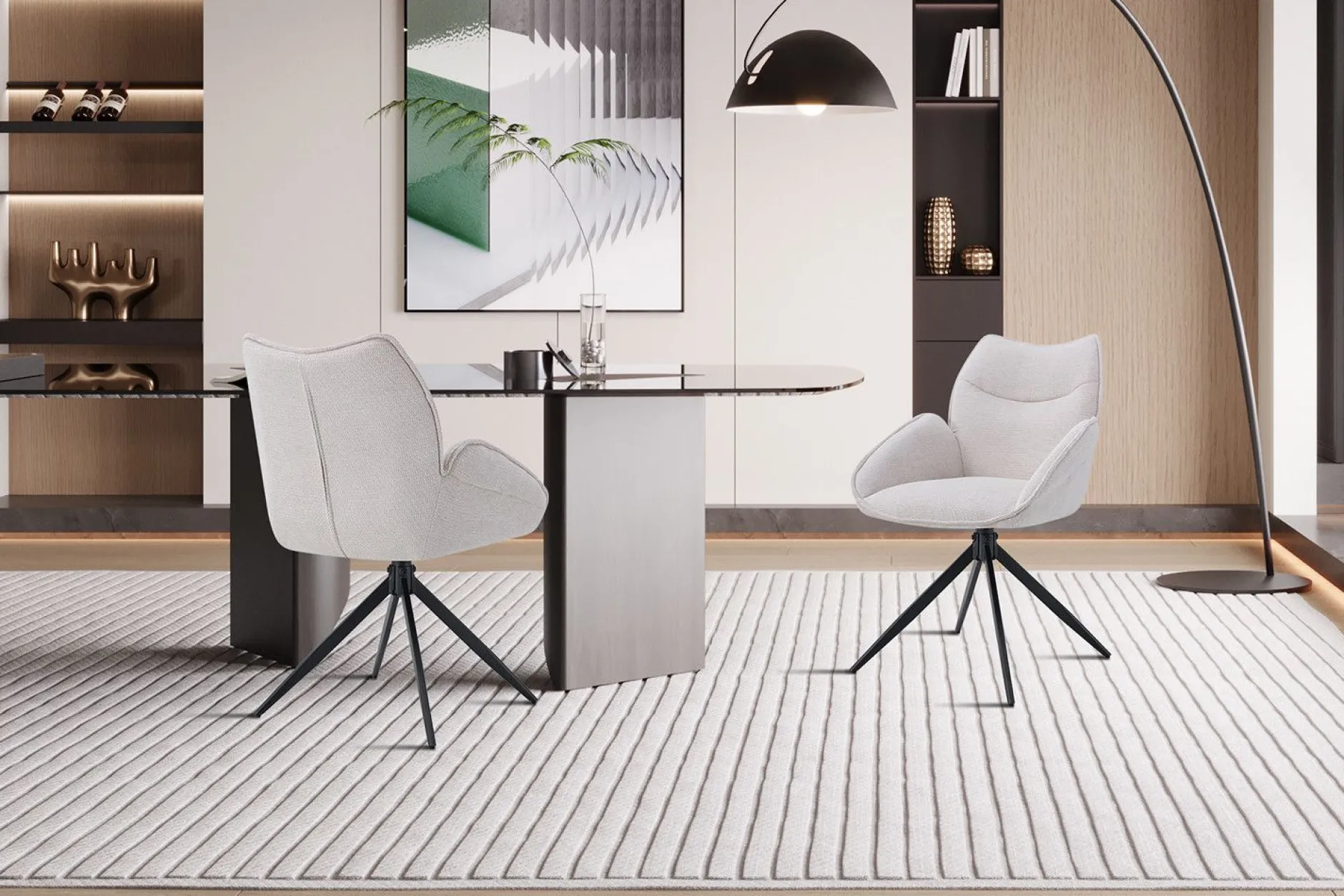 Drehstuhl Mahi | 60 x 66 x 90 cm | Weiß