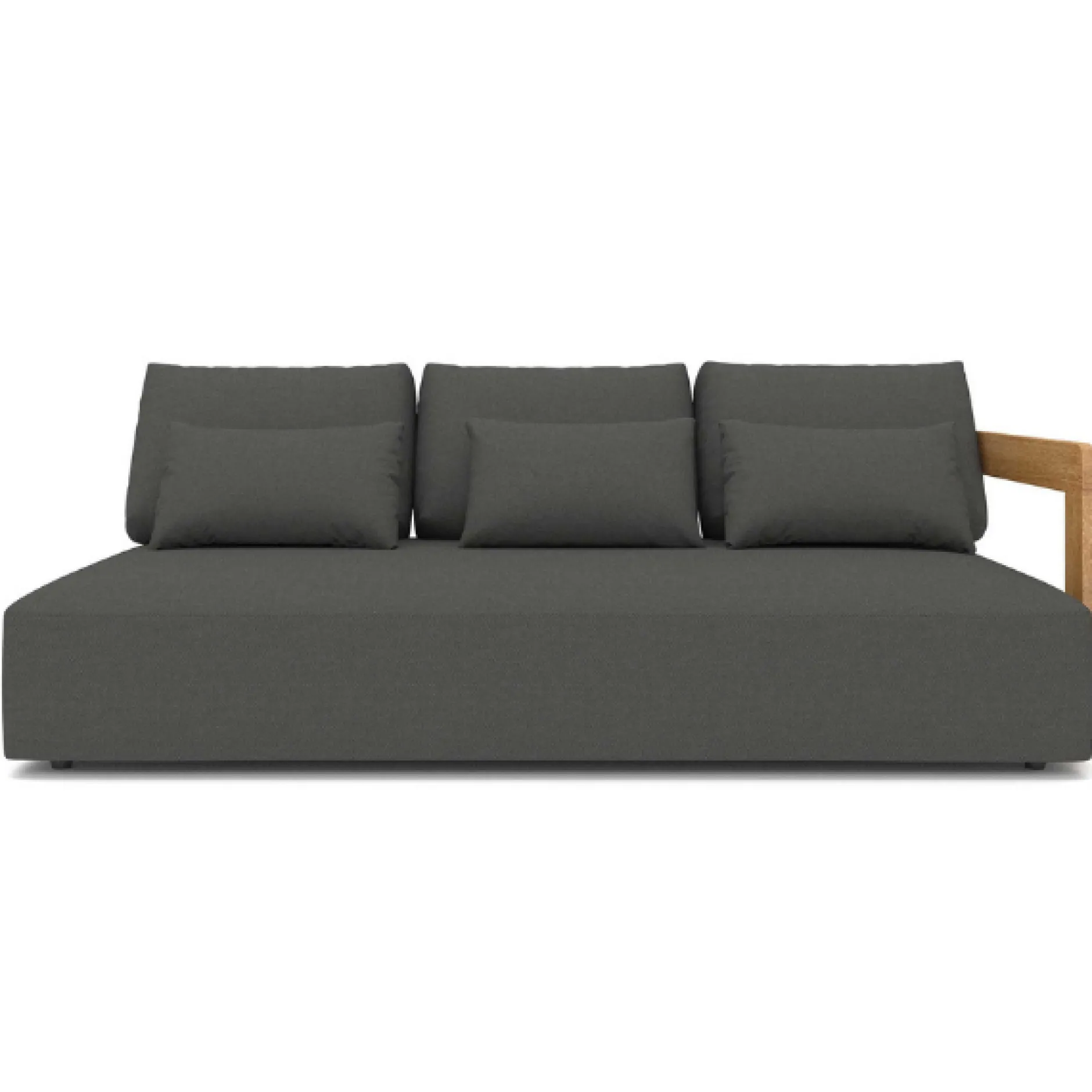 Dreisitzige Bank Raphael Gescova - Textilene Schwarz - 208x100x58 cm