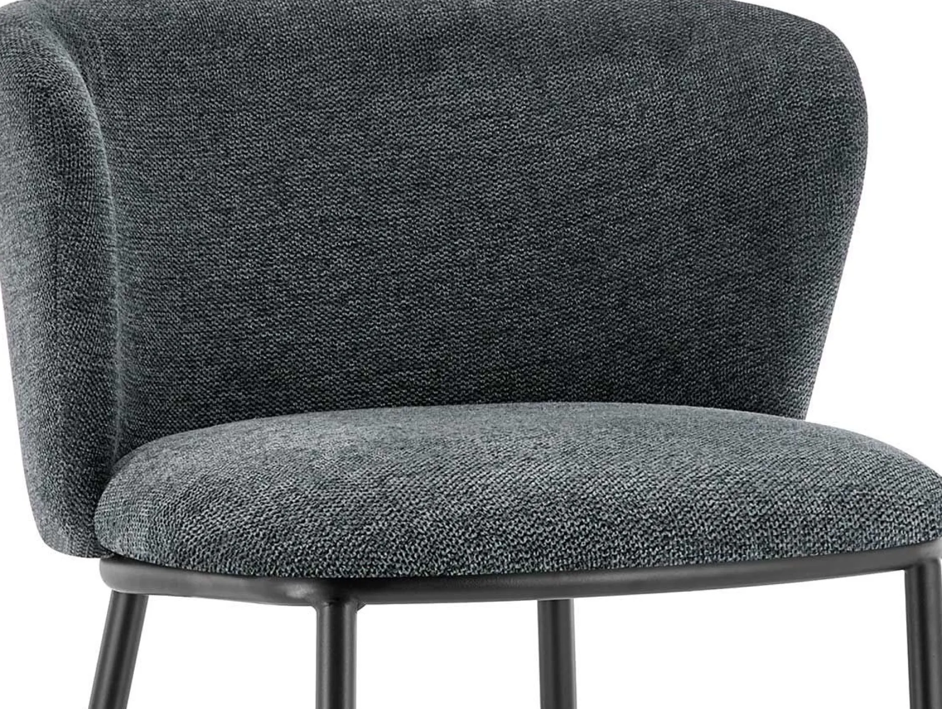 Dunkelgrauer Stoff-Barhocker Arthur | Metallbeine | 88,5x53x50,5cm