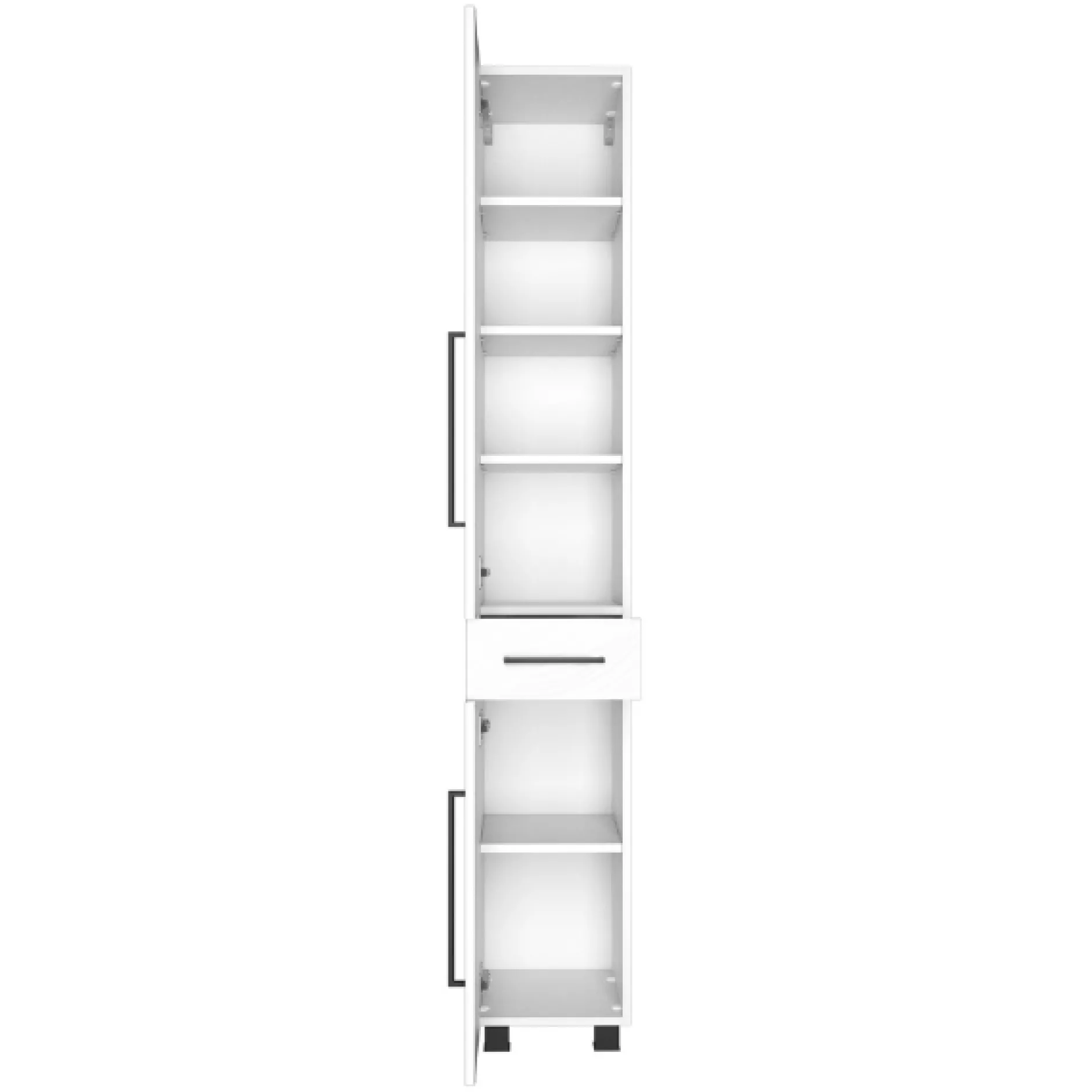 DusanBadezimmer : Hängeschränke, Spiegelschrank, Waschbeckenunterschrank, Säulenschrank - weiß