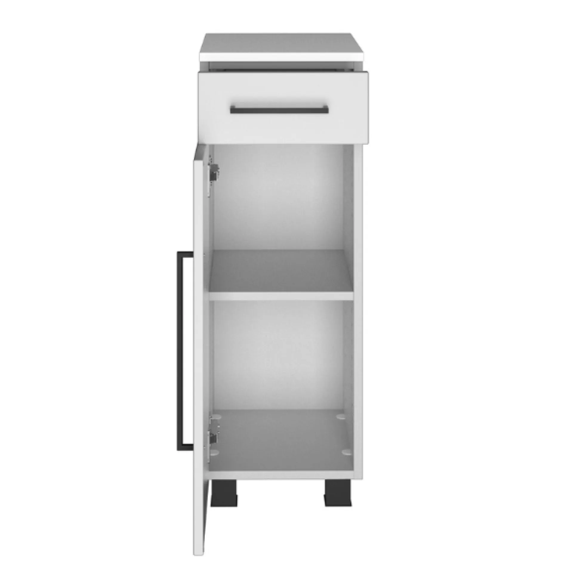 DusanBadezimmer : Hängeschränke, Spiegelschrank, Waschbeckenunterschrank, Säulenschrank - weiß