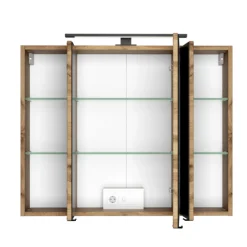 DusanBadezimmer : Spiegelschrank, Waschtischschrank, Hängeschränke - wotan oak