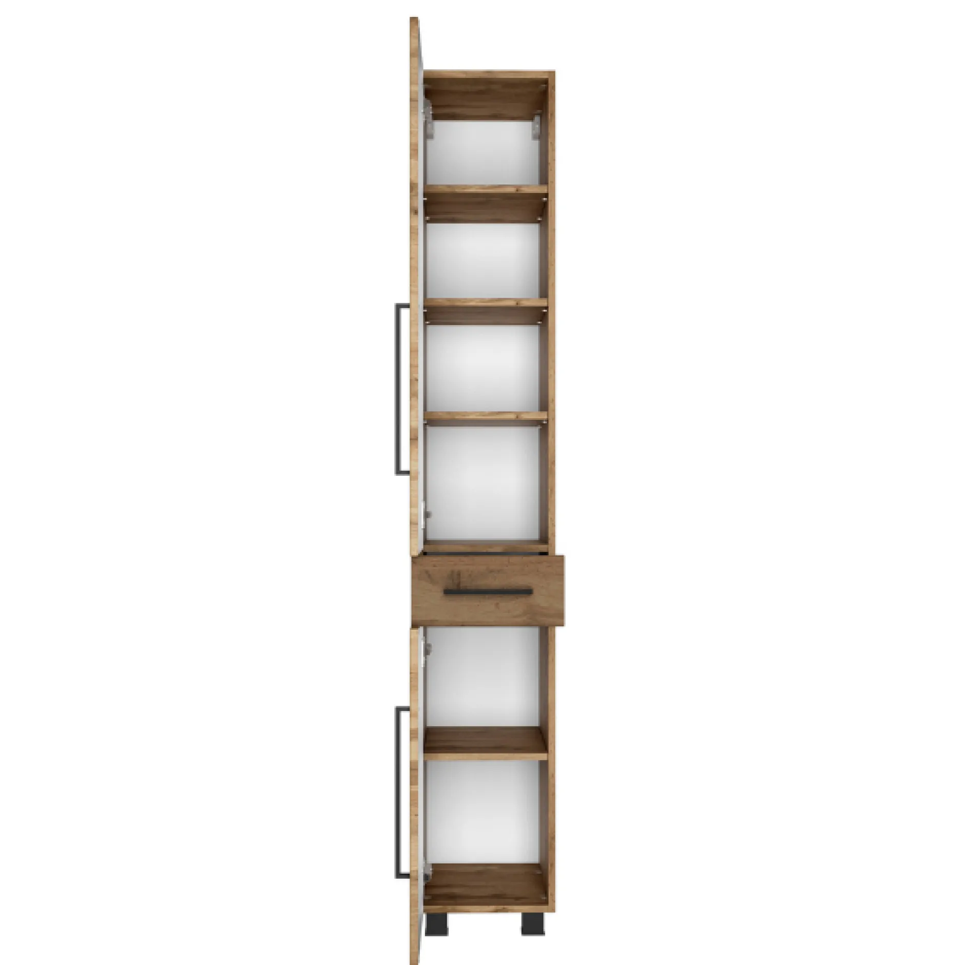 DusanBadezimmer : Säulenschrank, Spiegelschrank, Waschtischschrank - wotan Eiche