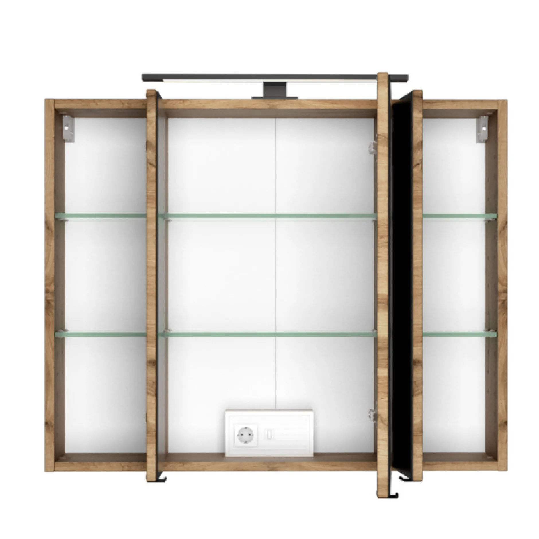 DusanBadezimmer : Säulenschrank, Spiegelschrank, Waschtischschrank - wotan Eiche