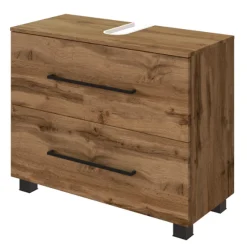 DusanBadezimmer : Säulenschrank, Spiegelschrank, Waschtischunterschrank, Hängeschränke - wotan oak