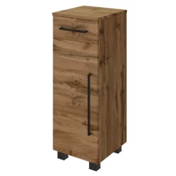 DusanBadezimmer : Säulenschrank, Spiegelschrank, Waschtischunterschrank, Hängeschränke - wotan oak