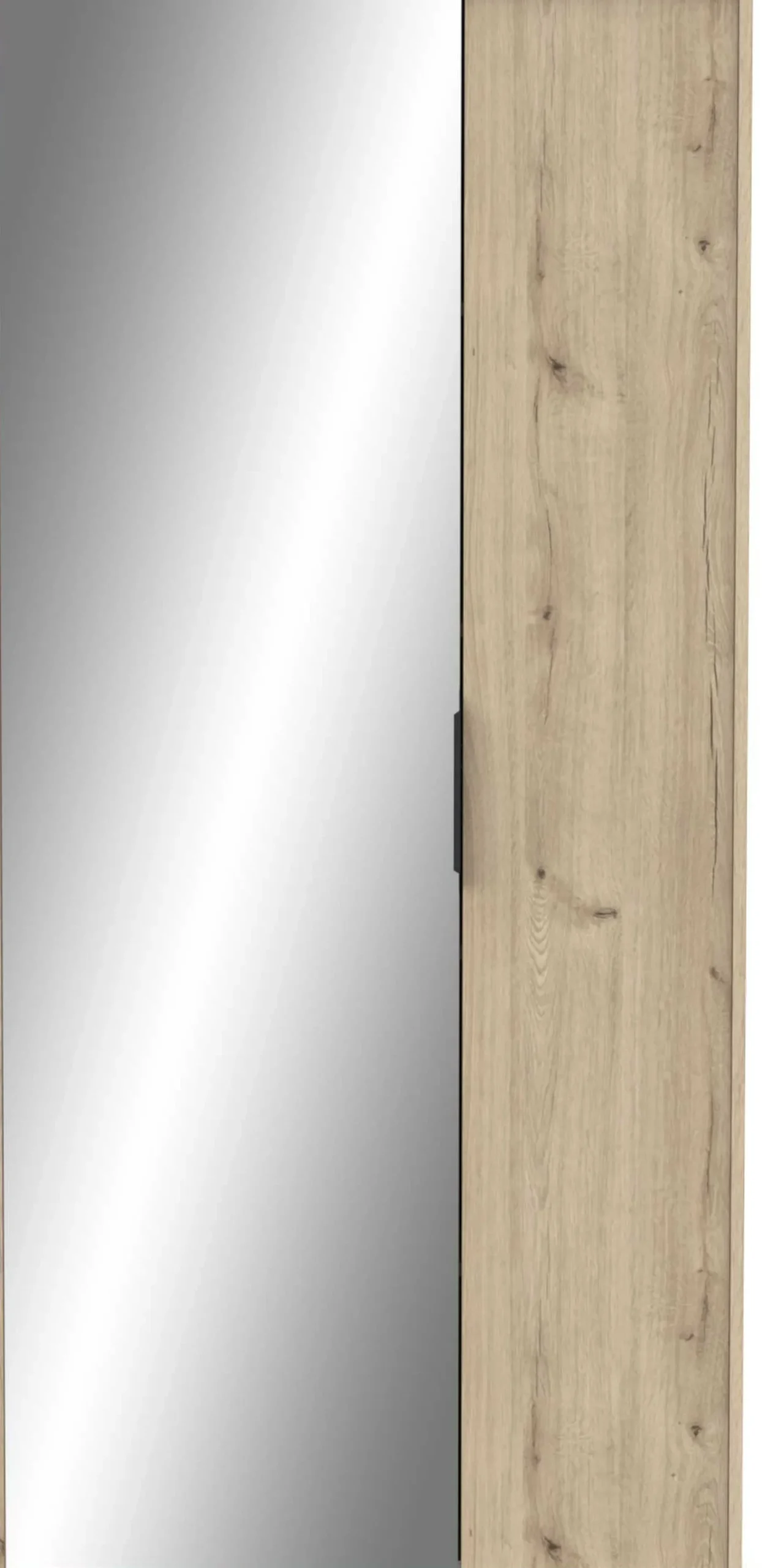 Ebony Schuhschrank 83x24x178cm - mit Spiegel - Eiche Dekor